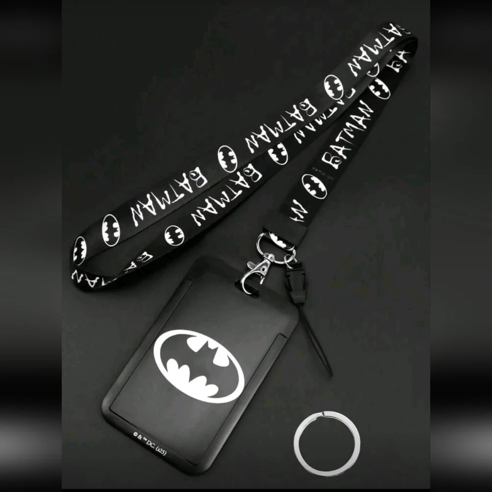 Batman ID Card Holder & Lanyard Keychain NEW